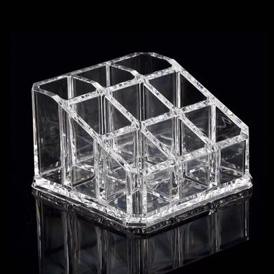 9 Grid Acrylic Makeup  Transparent Cosmetic Box
