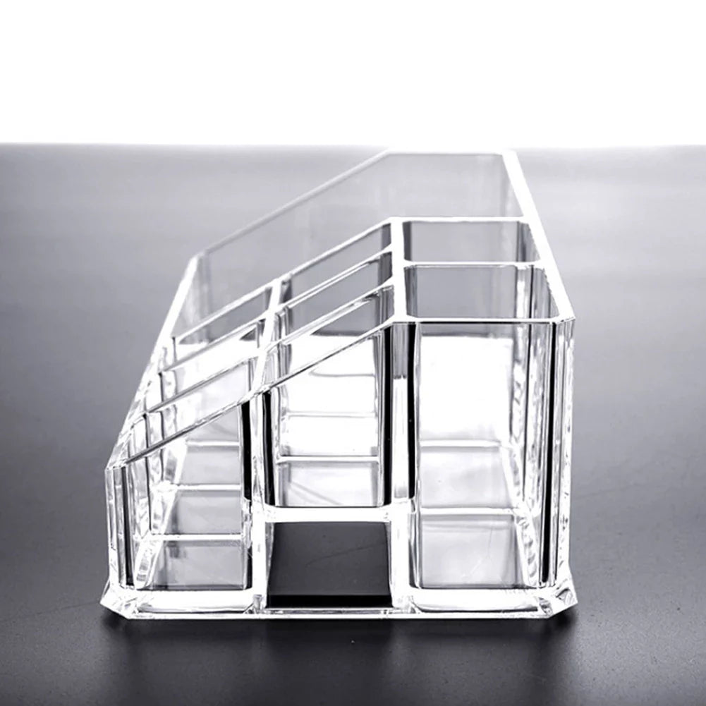 9 Grid Acrylic Makeup  Transparent Cosmetic Box