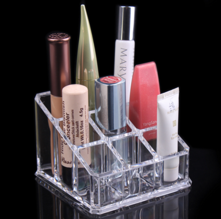 9 Grid Acrylic Makeup  Transparent Cosmetic Box