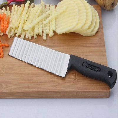 (Pack of 2) French Fry Cutters Stainless Steel Wave Knife