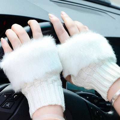 Fancy Winter Wool Gloves for Women Girls