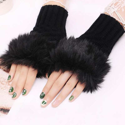 Fancy Winter Wool Gloves for Women Girls