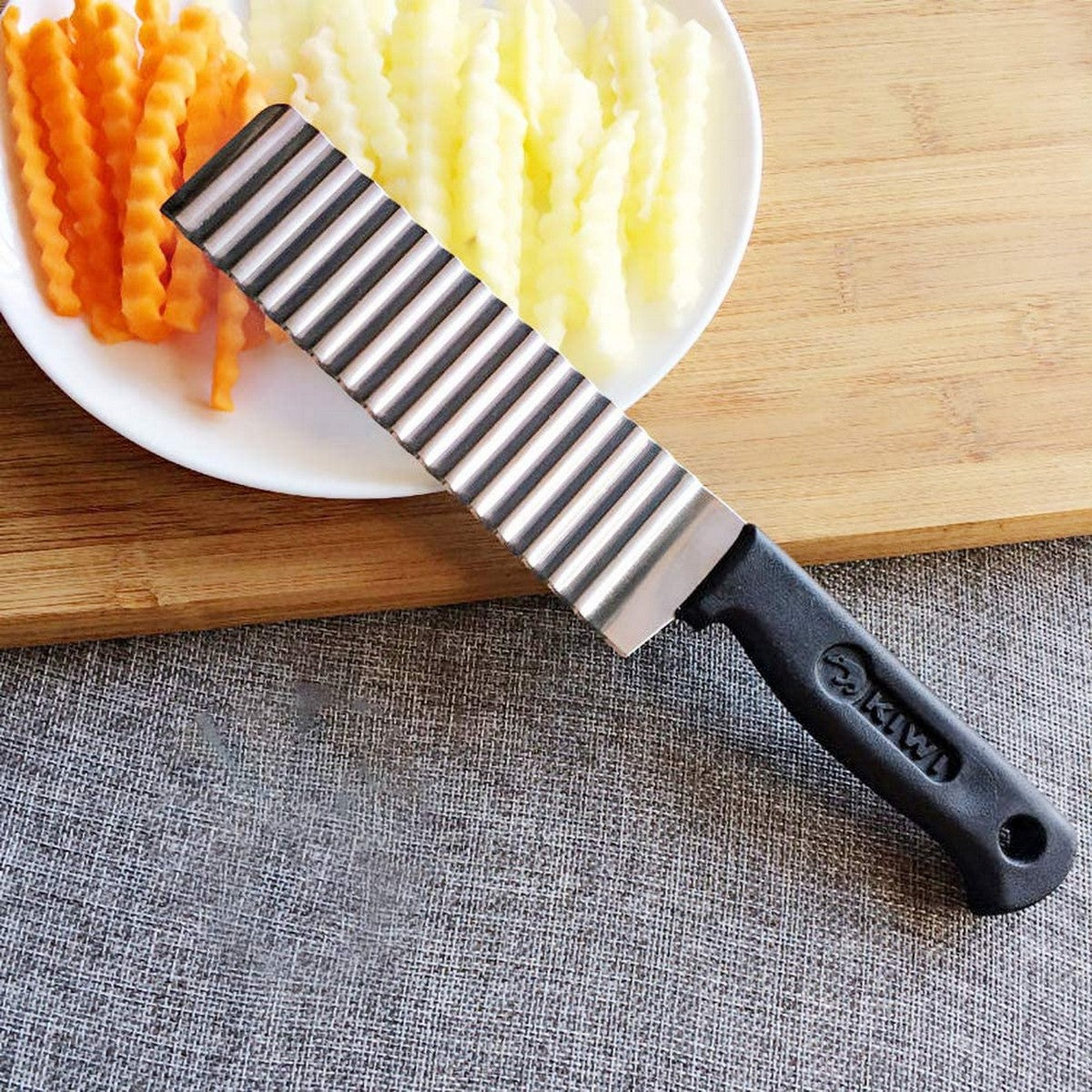 (Pack of 2) French Fry Cutters Stainless Steel Wave Knife