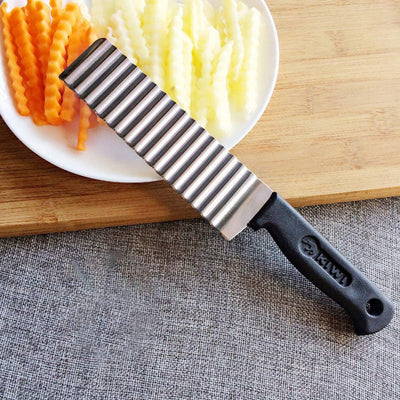 (Pack of 2) French Fry Cutters Stainless Steel Wave Knife