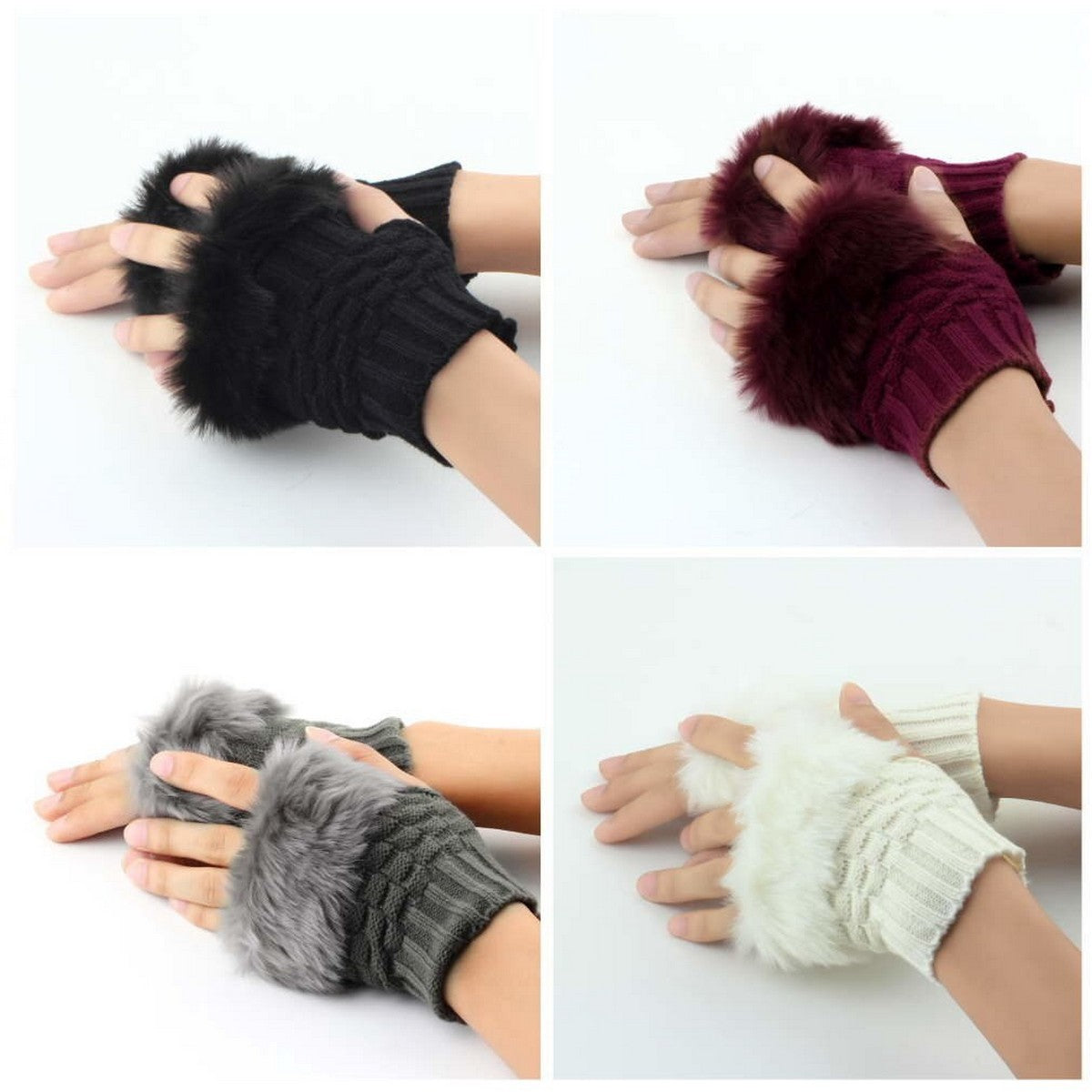 Fancy Winter Wool Gloves for Women Girls