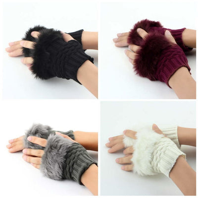 Fancy Winter Wool Gloves for Women Girls
