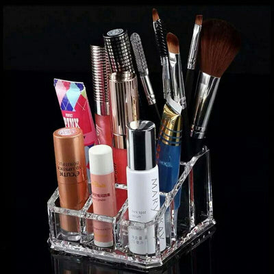 9 Grid Acrylic Makeup  Transparent Cosmetic Box