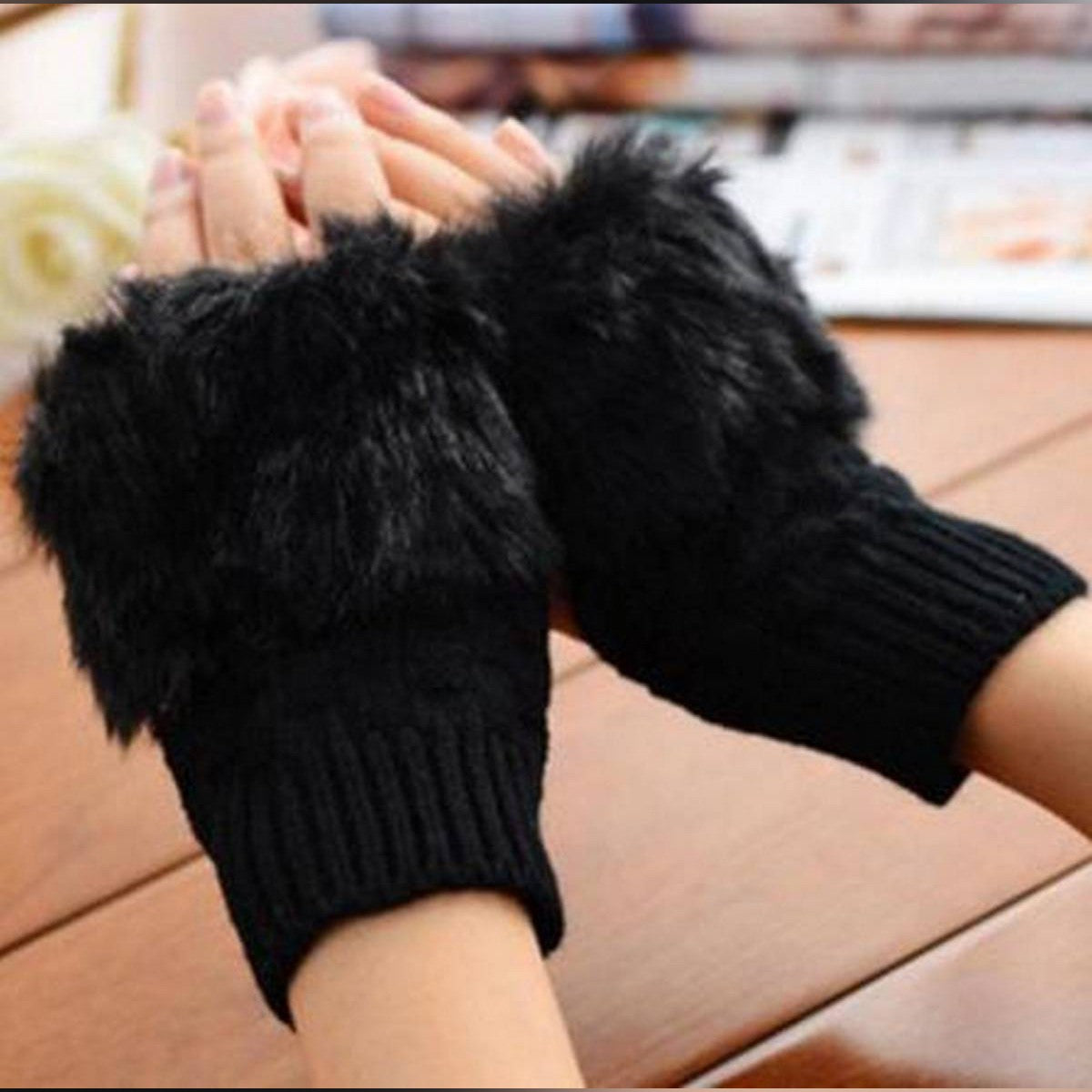 Fancy Winter Wool Gloves for Women Girls