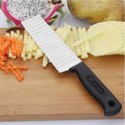 (Pack of 2) French Fry Cutters Stainless Steel Wave Knife