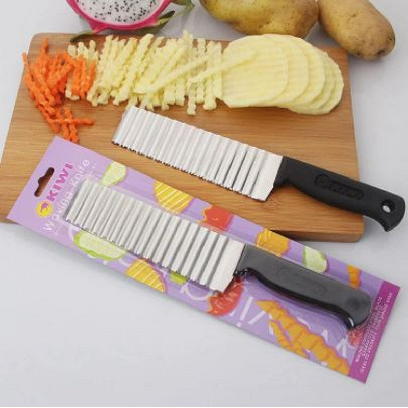 (Pack of 2) French Fry Cutters Stainless Steel Wave Knife